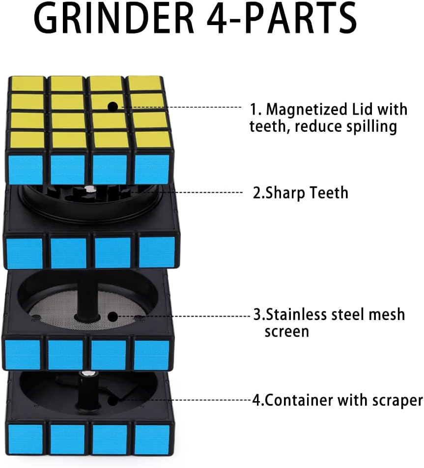 cube 2 Aluminium Ceramic Weed Grinder - Image 2