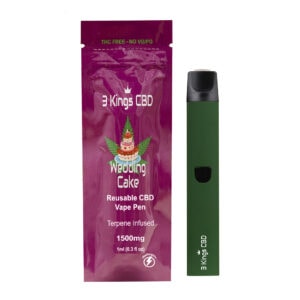 3 Kings CBD Reusable  Vape Pen Wedding Cake Flavour