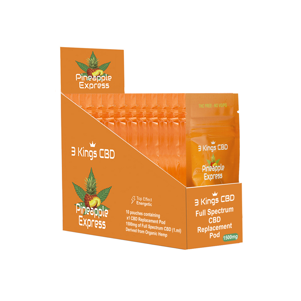 22 3 Kings CBD Replacement Pod Pineapple Express Flavour - Image 2