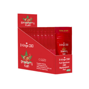 Alternative view of 3 Kings CBD Replacement Pod Strawberry Kush Flavour